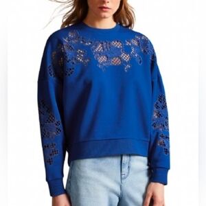 NWOT Ted Baker FLLO Laser Cut Sweatshirt SZ 3 (XL)